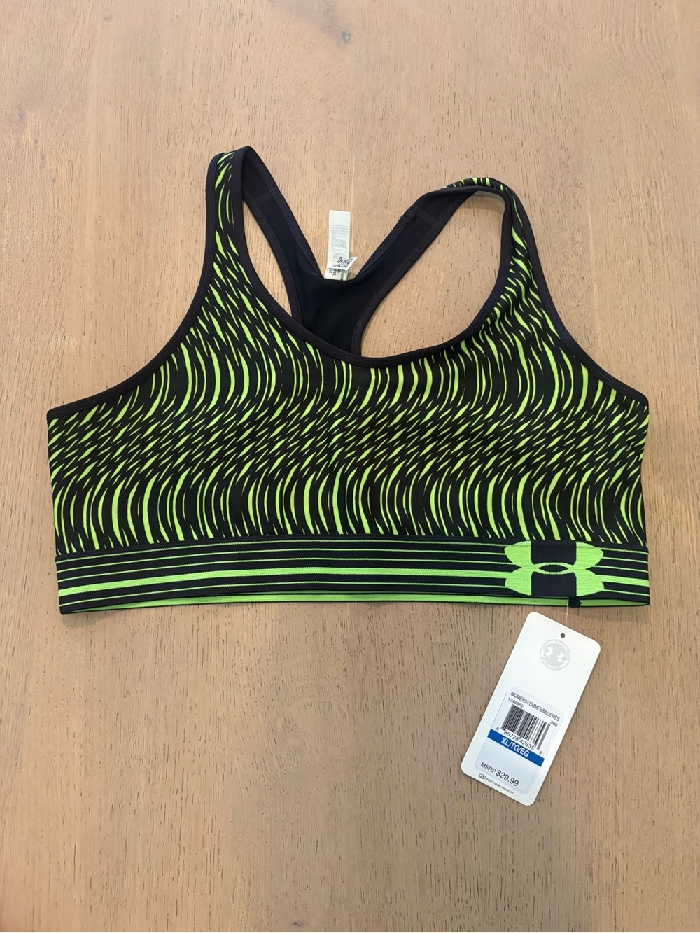 Under Armour Pink & Neon Green Racerback Sports Bras – Pack of 3 - Picture 2 of 7